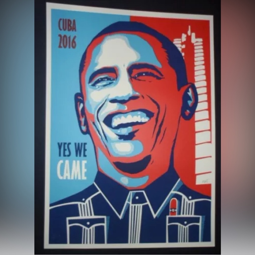 Rare Original 2016 OBAMA YES WE CAME/CUBAN
Screen-printed by Ares